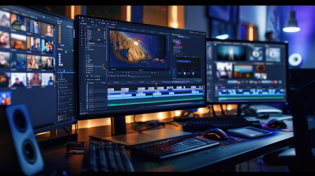professional video editing time line